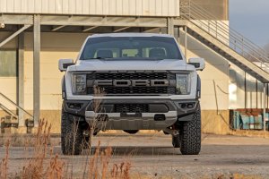 Ford F-150 Raptor Suspension Lift Kit - Front + Rear - Rough Country - Coil Spring, 2.25 in Front + 1 in Rear, Factory Fox Compatible, 4WD - '21-'25